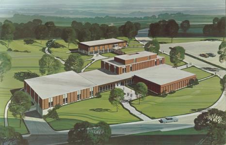 An artist's rendition of the Miami University Middletown Campus prior to its construction in 1966